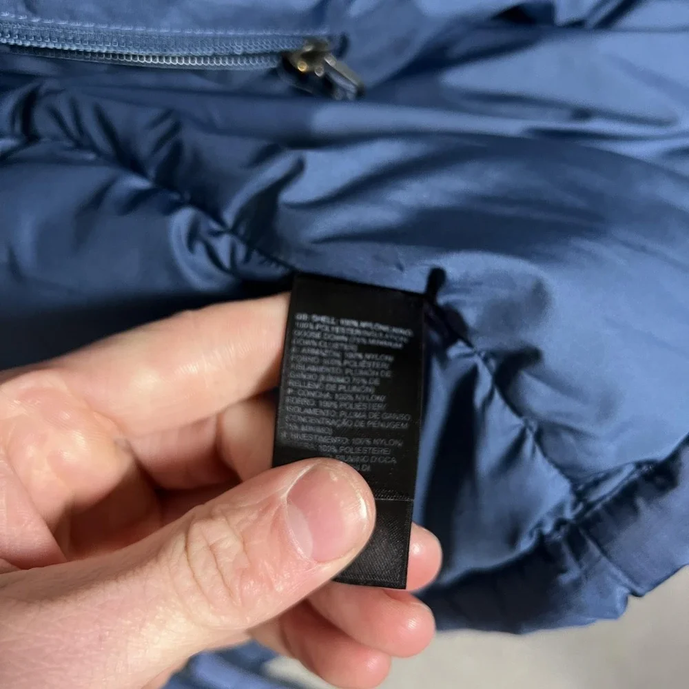 The North Face Vest‎ Mens Small Blue 700 Fill Down Puffer Insulated Zip Pockets